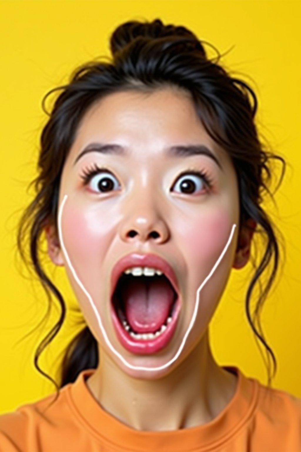 the image is a vibrant and colorful thumbnail, typically used for a youtube video. it features the exaggerated face of one woman expressing shock and humor, emphasizing the crazy theme of the video. their face is outlined with a white stroke to make it stand out against the yellow background. this type of design is commonly used to attract viewers on social media platforms by promising entertaining and possibly awkward content.