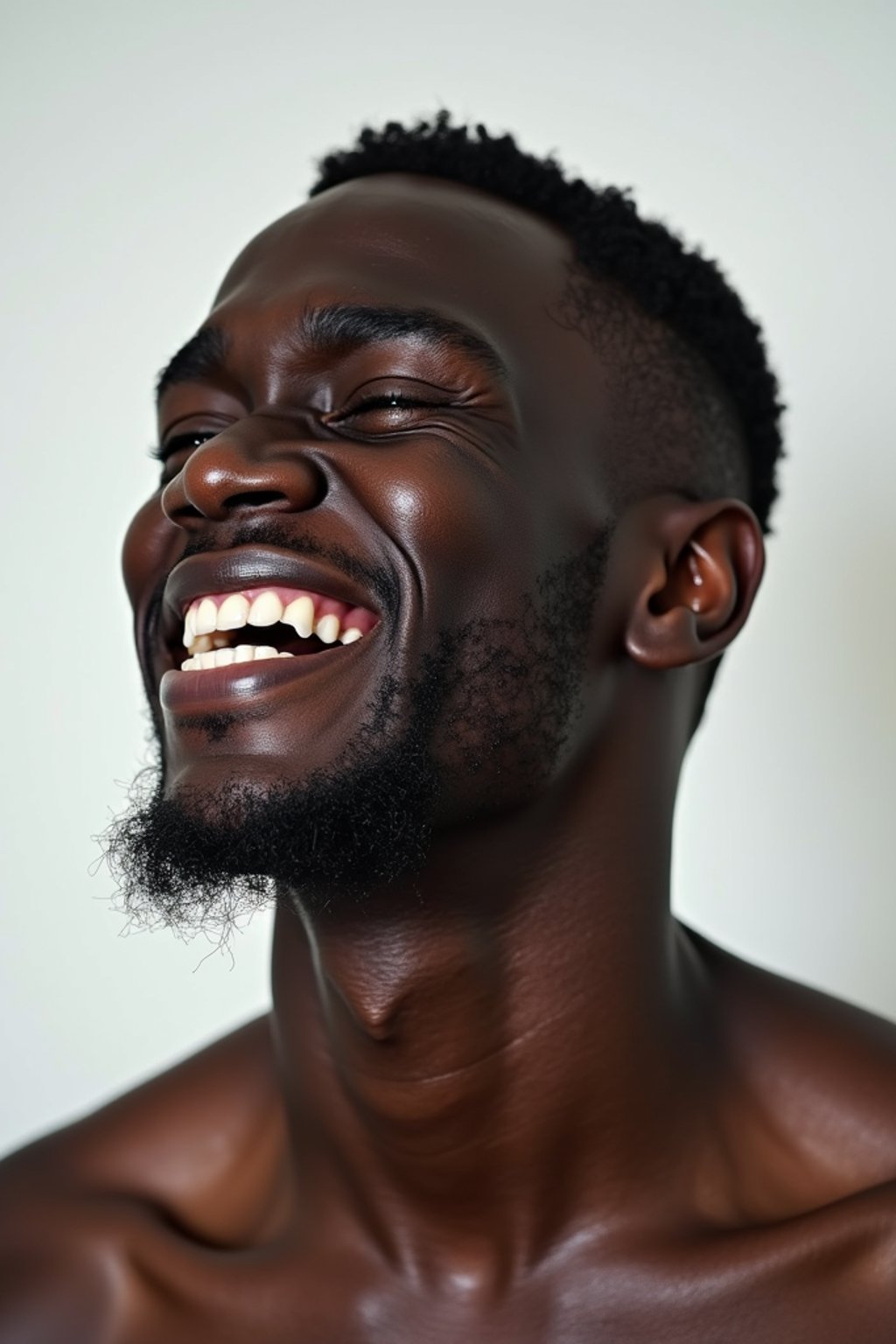 exaggerated crying man, blank background