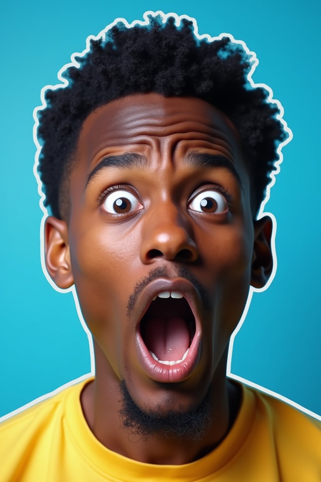 the image is a vibrant and colorful thumbnail, typically used for a youtube video. it features the exaggerated face of one man expressing shock and humor, emphasizing the crazy theme of the video. their face is outlined with a white stroke to make it stand out against the blue background. this type of design is commonly used to attract viewers on social media platforms by promising entertaining and possibly awkward content.