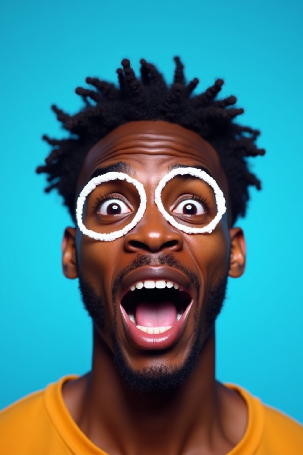 the image is a vibrant and colorful thumbnail, typically used for a youtube video. it features the exaggerated face of one man expressing shock and humor, emphasizing the crazy theme of the video. their face is outlined with a white stroke to make it stand out against the blue background. this type of design is commonly used to attract viewers on social media platforms by promising entertaining and possibly awkward content.