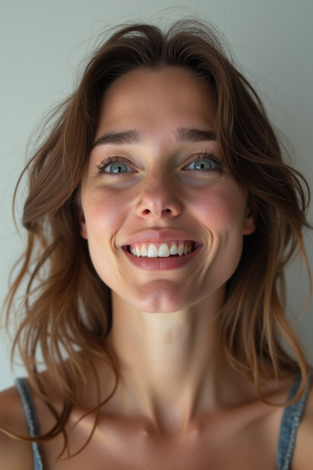 exaggerated crying woman, blank background