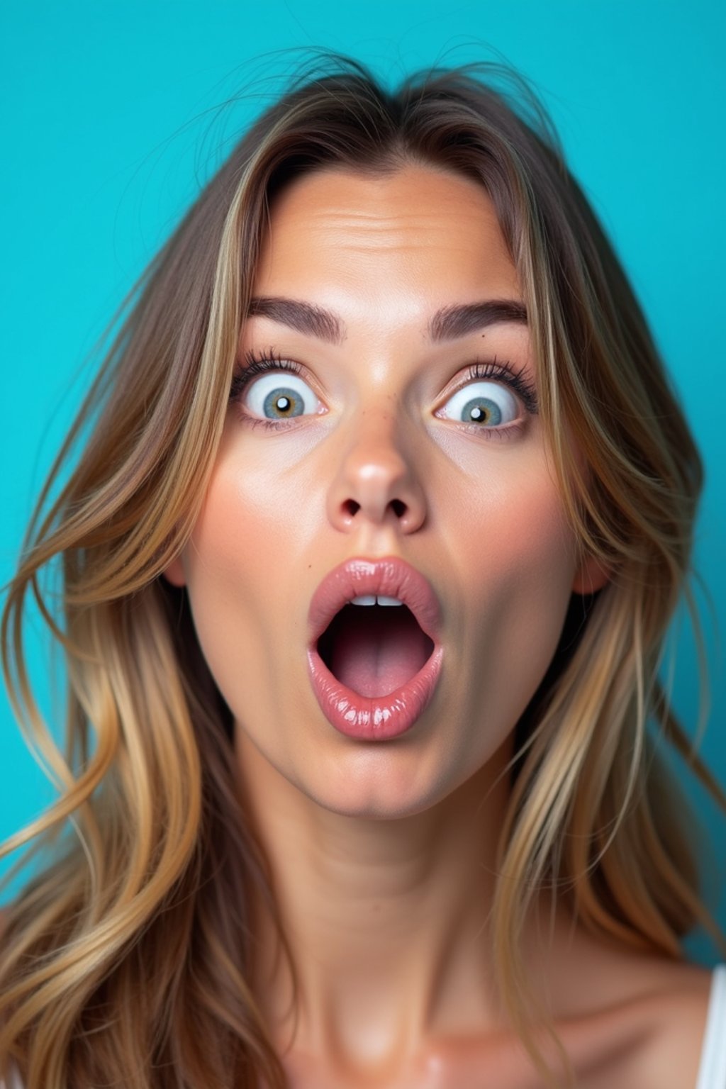 the image is a vibrant and colorful thumbnail, typically used for a youtube video. it features the exaggerated face of one woman expressing shock and humor, emphasizing the crazy theme of the video. their face is outlined with a white stroke to make it stand out against the blue background. this type of design is commonly used to attract viewers on social media platforms by promising entertaining and possibly awkward content.