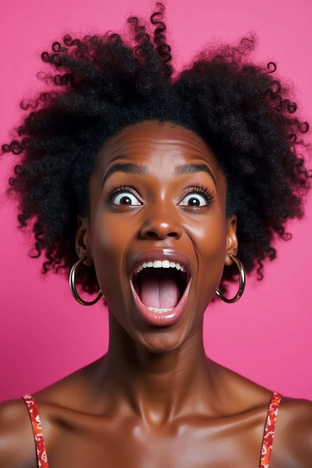 the image is a vibrant and colorful thumbnail, typically used for a youtube video. it features the exaggerated face of one woman expressing shock and humor, emphasizing the crazy theme of the video. their face is outlined with a white stroke to make it stand out against the pink background. this type of design is commonly used to attract viewers on social media platforms by promising entertaining and possibly awkward content.