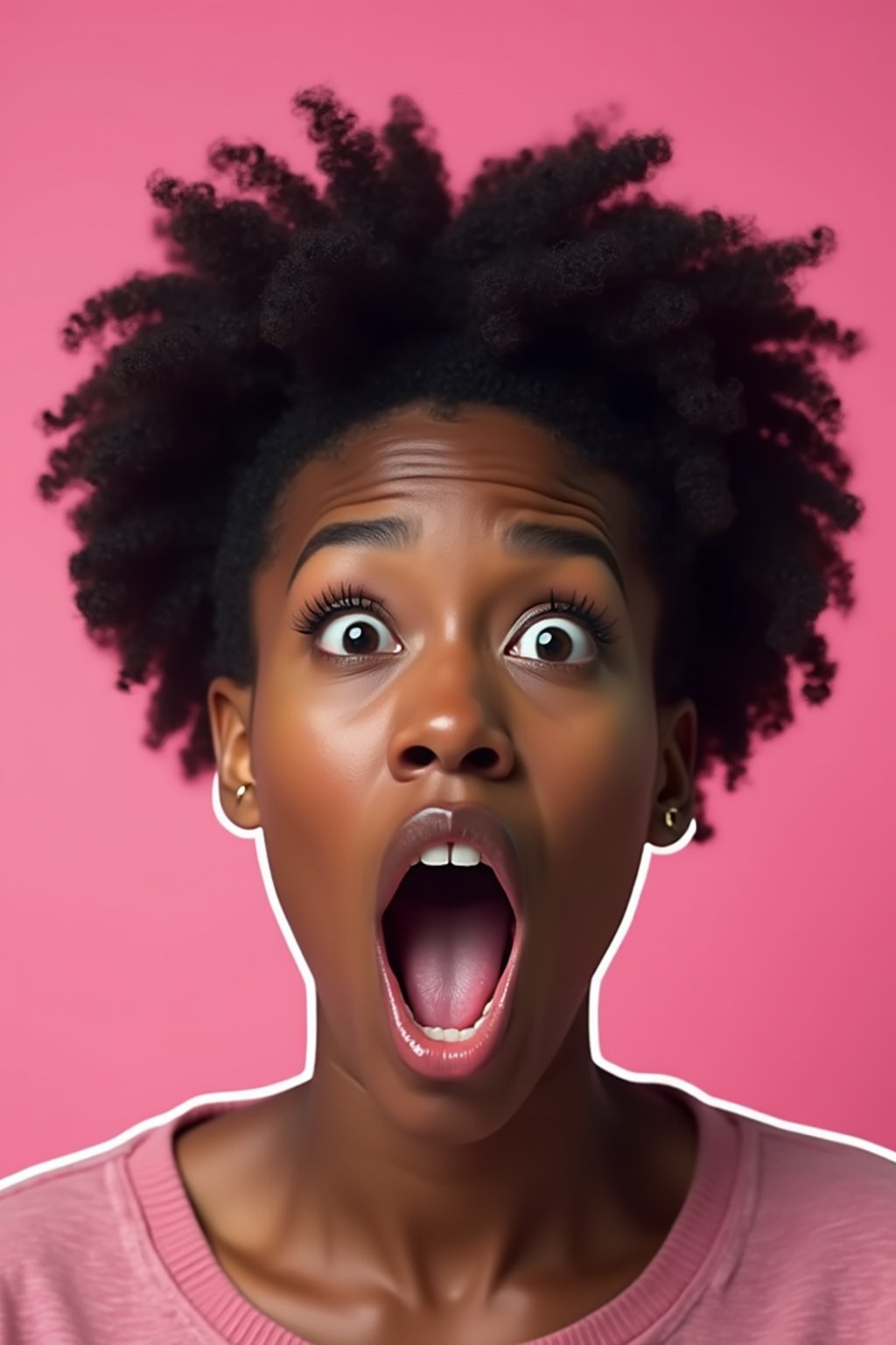 the image is a vibrant and colorful thumbnail, typically used for a youtube video. it features the exaggerated face of one woman expressing shock and humor, emphasizing the crazy theme of the video. their face is outlined with a white stroke to make it stand out against the pink background. this type of design is commonly used to attract viewers on social media platforms by promising entertaining and possibly awkward content.