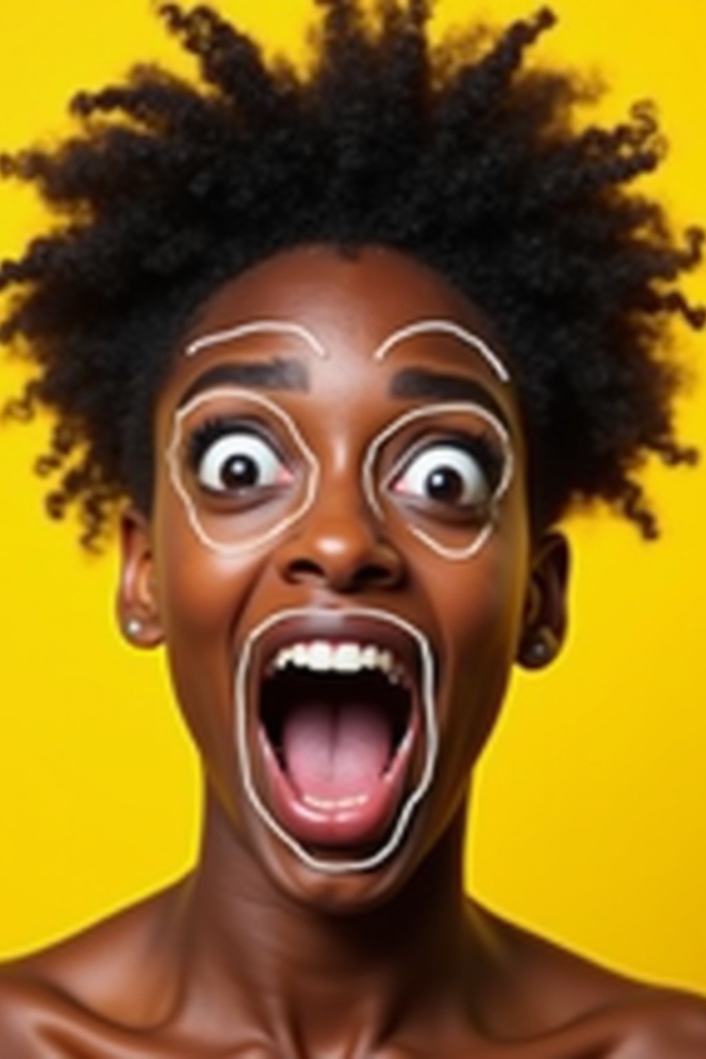 the image is a vibrant and colorful thumbnail, typically used for a youtube video. it features the exaggerated face of one woman expressing shock and humor, emphasizing the crazy theme of the video. their face is outlined with a white stroke to make it stand out against the yellow background. this type of design is commonly used to attract viewers on social media platforms by promising entertaining and possibly awkward content.