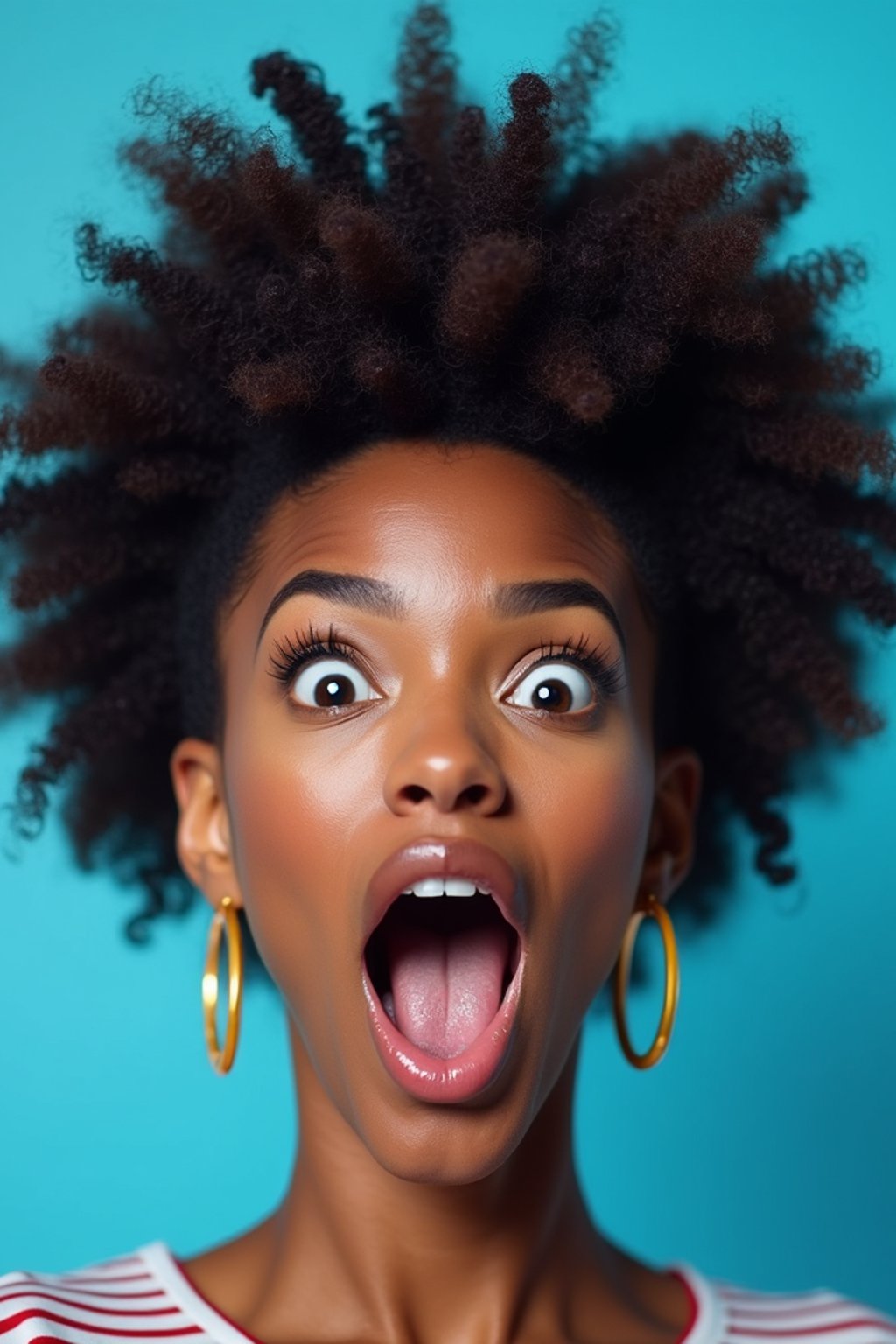 the image is a vibrant and colorful thumbnail, typically used for a youtube video. it features the exaggerated face of one woman expressing shock and humor, emphasizing the crazy theme of the video. their face is outlined with a white stroke to make it stand out against the blue background. this type of design is commonly used to attract viewers on social media platforms by promising entertaining and possibly awkward content.