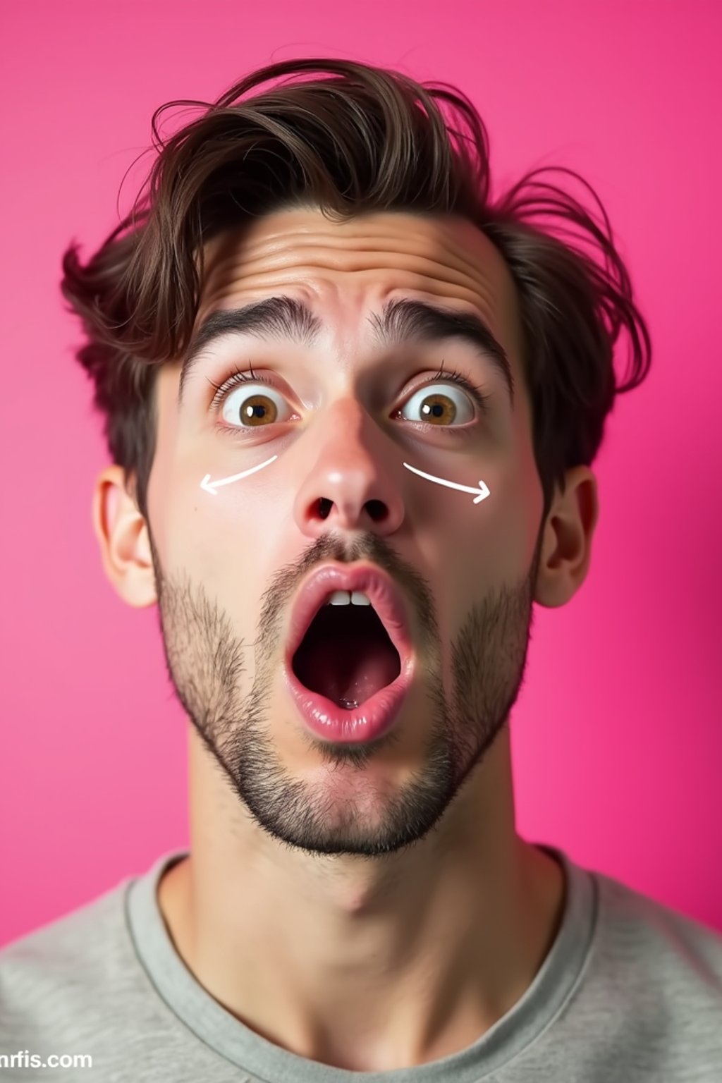 the image is a vibrant and colorful thumbnail, typically used for a youtube video. it features the exaggerated face of one man expressing shock and humor, emphasizing the crazy theme of the video. their face is outlined with a white stroke to make it stand out against the pink background. this type of design is commonly used to attract viewers on social media platforms by promising entertaining and possibly awkward content.