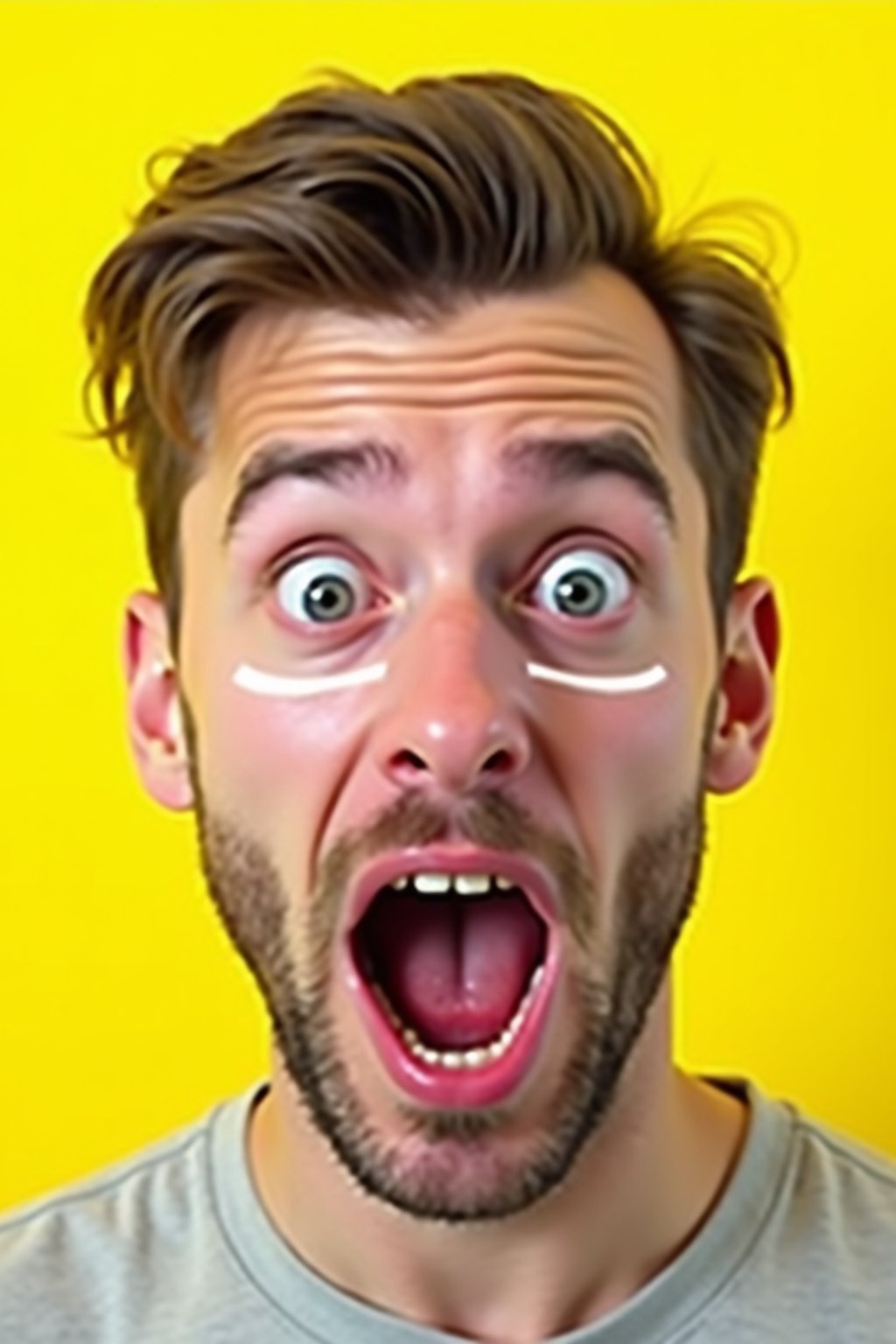 the image is a vibrant and colorful thumbnail, typically used for a youtube video. it features the exaggerated face of one man expressing shock and humor, emphasizing the crazy theme of the video. their face is outlined with a white stroke to make it stand out against the yellow background. this type of design is commonly used to attract viewers on social media platforms by promising entertaining and possibly awkward content.