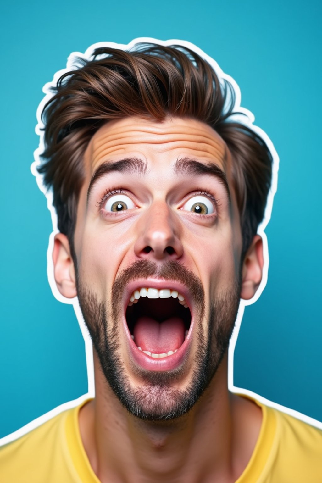 the image is a vibrant and colorful thumbnail, typically used for a youtube video. it features the exaggerated face of one man expressing shock and humor, emphasizing the crazy theme of the video. their face is outlined with a white stroke to make it stand out against the blue background. this type of design is commonly used to attract viewers on social media platforms by promising entertaining and possibly awkward content.