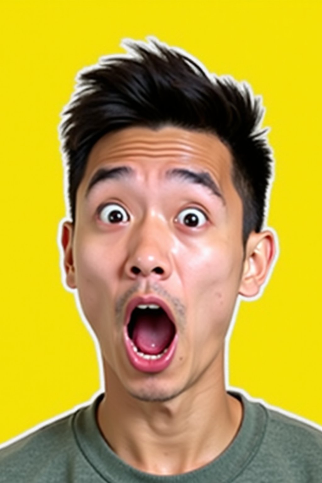 the image is a vibrant and colorful thumbnail, typically used for a youtube video. it features the exaggerated face of one man expressing shock and humor, emphasizing the crazy theme of the video. their face is outlined with a white stroke to make it stand out against the yellow background. this type of design is commonly used to attract viewers on social media platforms by promising entertaining and possibly awkward content.