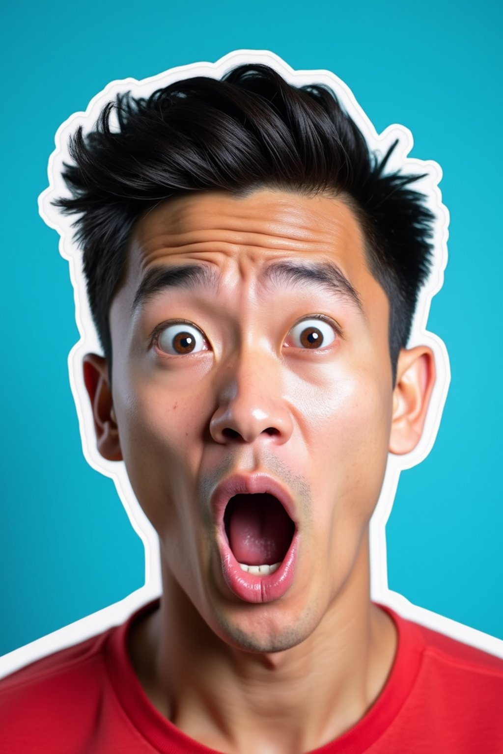 the image is a vibrant and colorful thumbnail, typically used for a youtube video. it features the exaggerated face of one man expressing shock and humor, emphasizing the crazy theme of the video. their face is outlined with a white stroke to make it stand out against the blue background. this type of design is commonly used to attract viewers on social media platforms by promising entertaining and possibly awkward content.