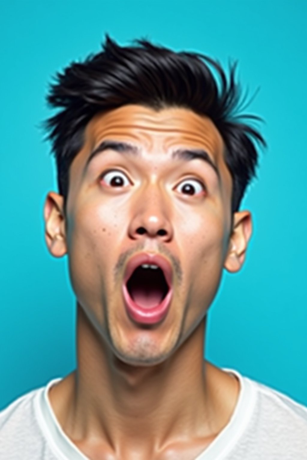 the image is a vibrant and colorful thumbnail, typically used for a youtube video. it features the exaggerated face of one man expressing shock and humor, emphasizing the crazy theme of the video. their face is outlined with a white stroke to make it stand out against the blue background. this type of design is commonly used to attract viewers on social media platforms by promising entertaining and possibly awkward content.