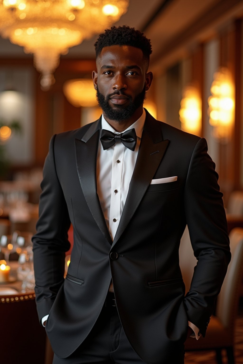 a man wearing  luxurious suit in luxury restaurant, instagram photo, instagram,  fit body