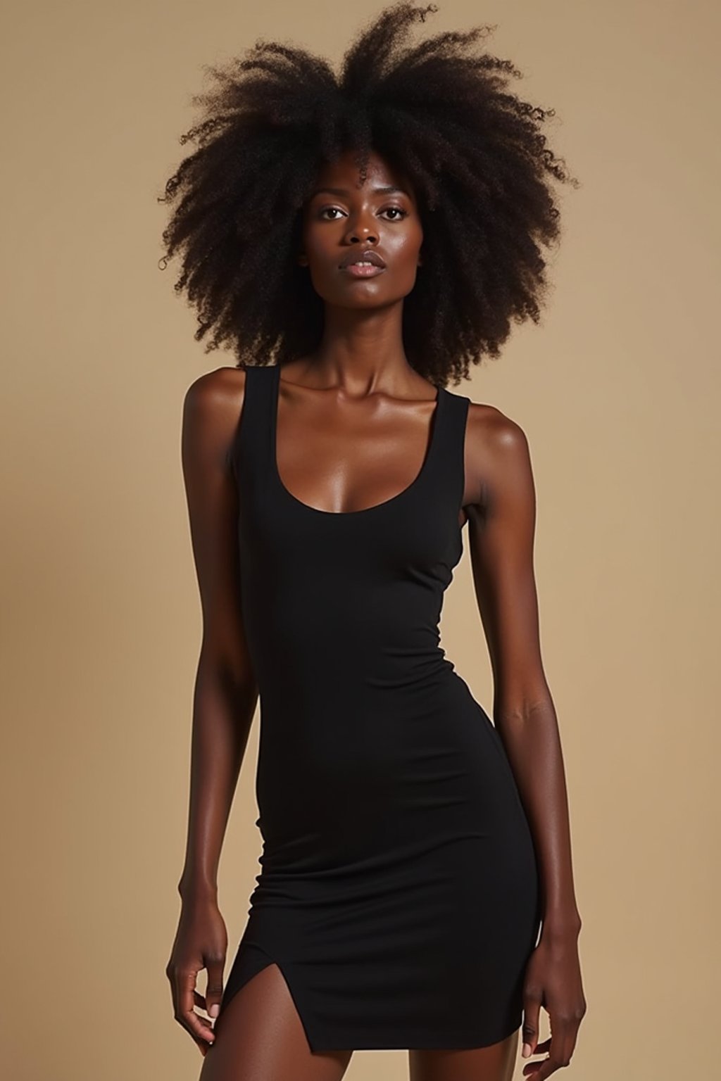 woman wearing bodycon dress  in try on fashion shoot for Zara Shein H&M