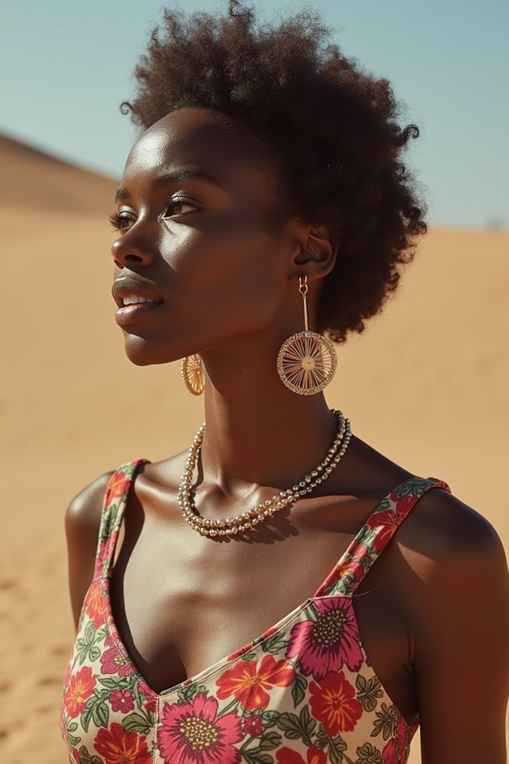 woman wearing summer dress  in try on fashion shoot for Zara Shein H&M