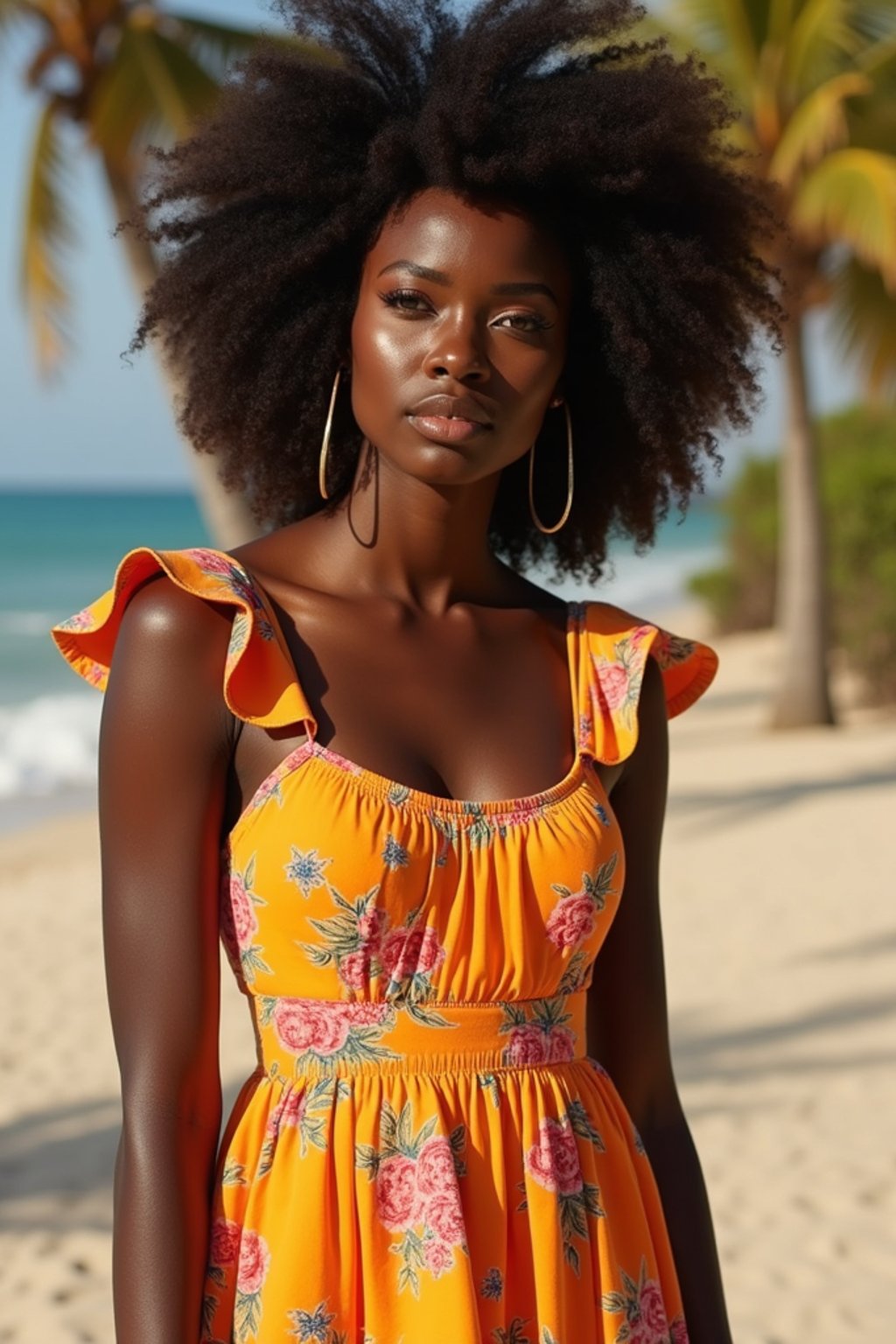 woman wearing summer dress  in try on fashion shoot for Zara Shein H&M