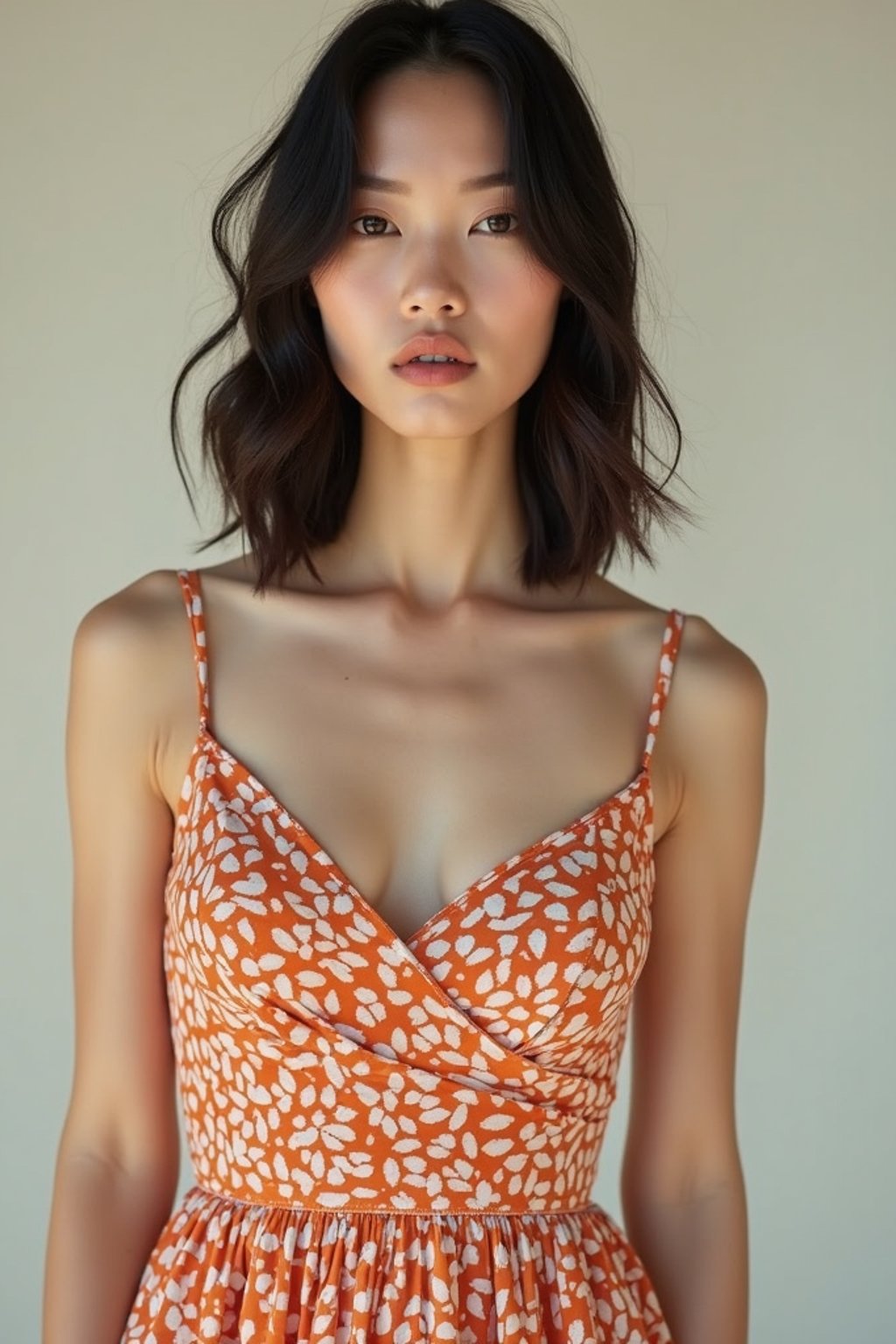 woman wearing summer dress  in try on fashion shoot for Zara Shein H&M