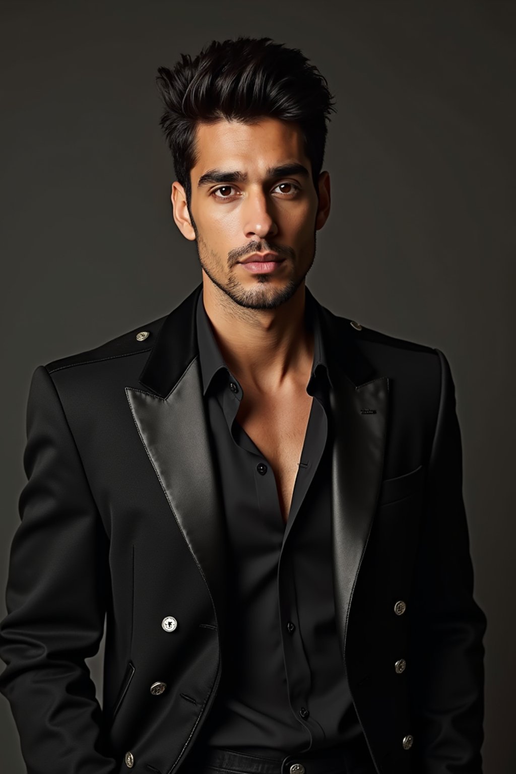 man wearing  nightclub outfit in try on fashion shoot for Zara Shein H&M