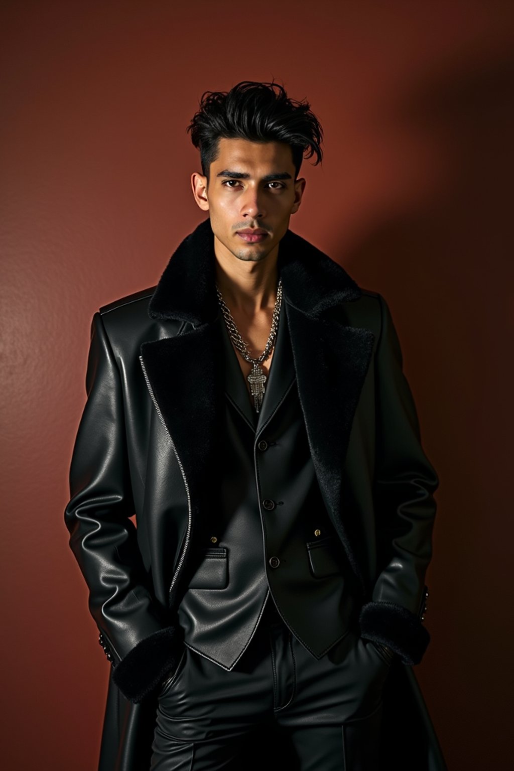 man wearing  nightclub outfit in try on fashion shoot for Zara Shein H&M