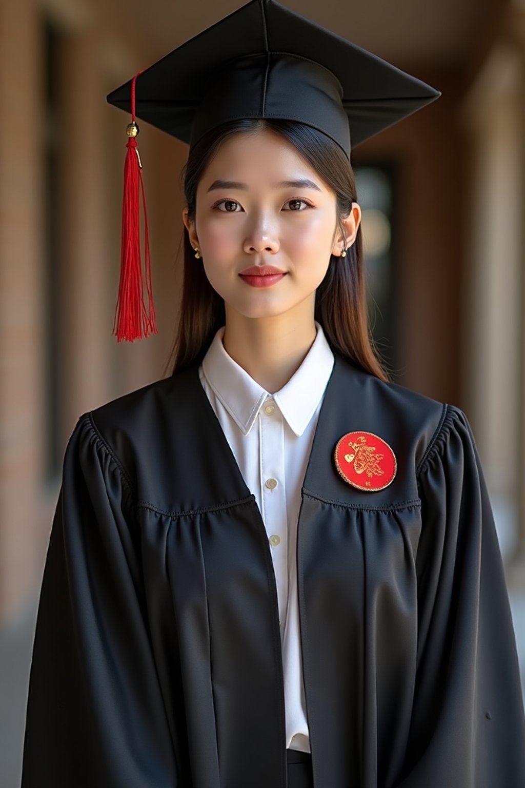 a graduate woman in their academic gown