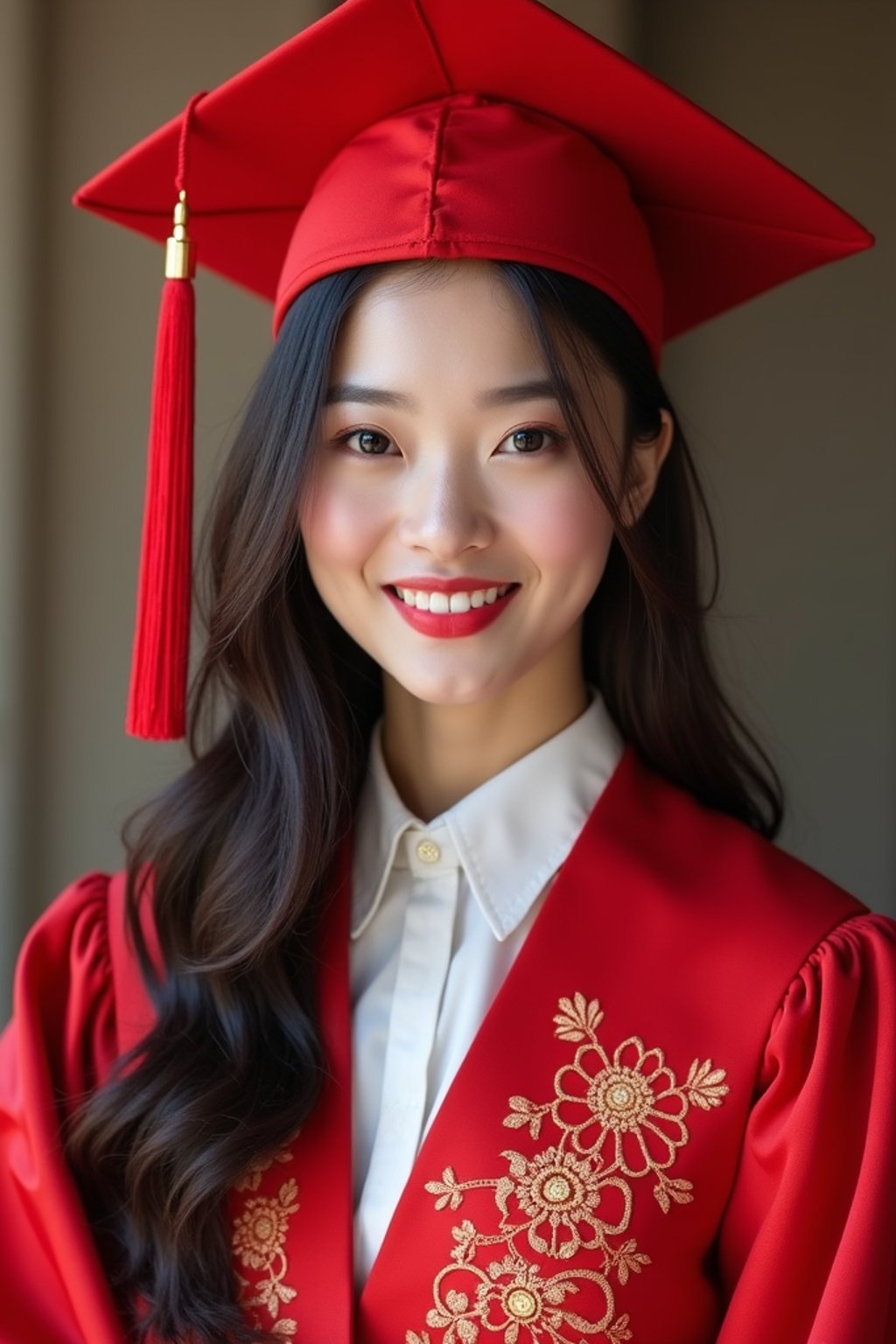 a graduate woman in their academic regalia