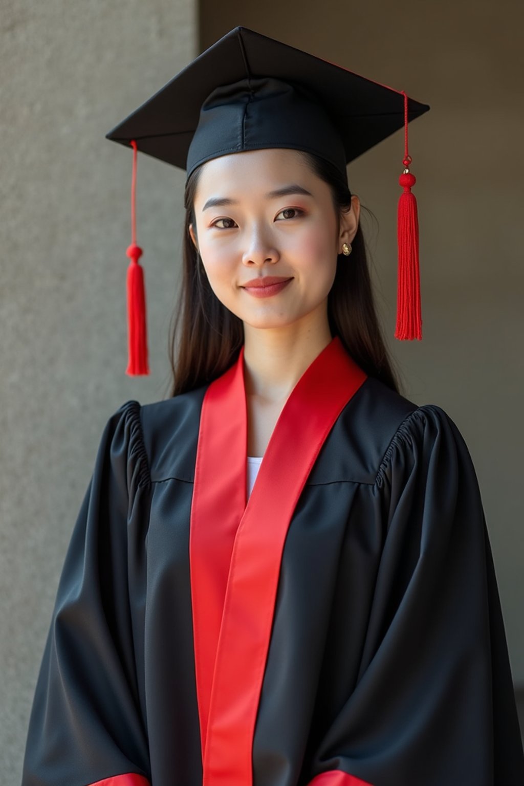 a graduate woman in their academic gown