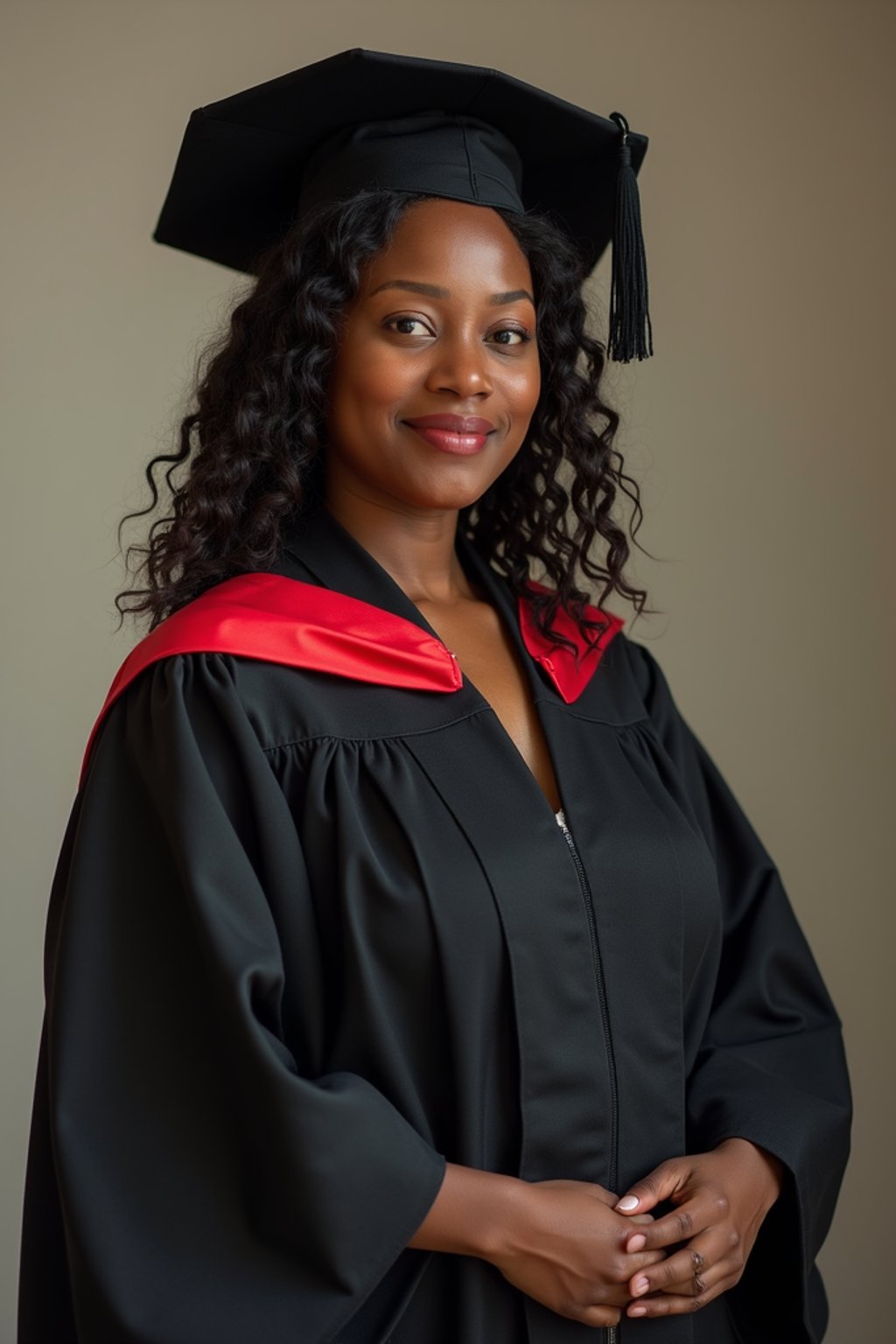 a graduate woman in their academic gown