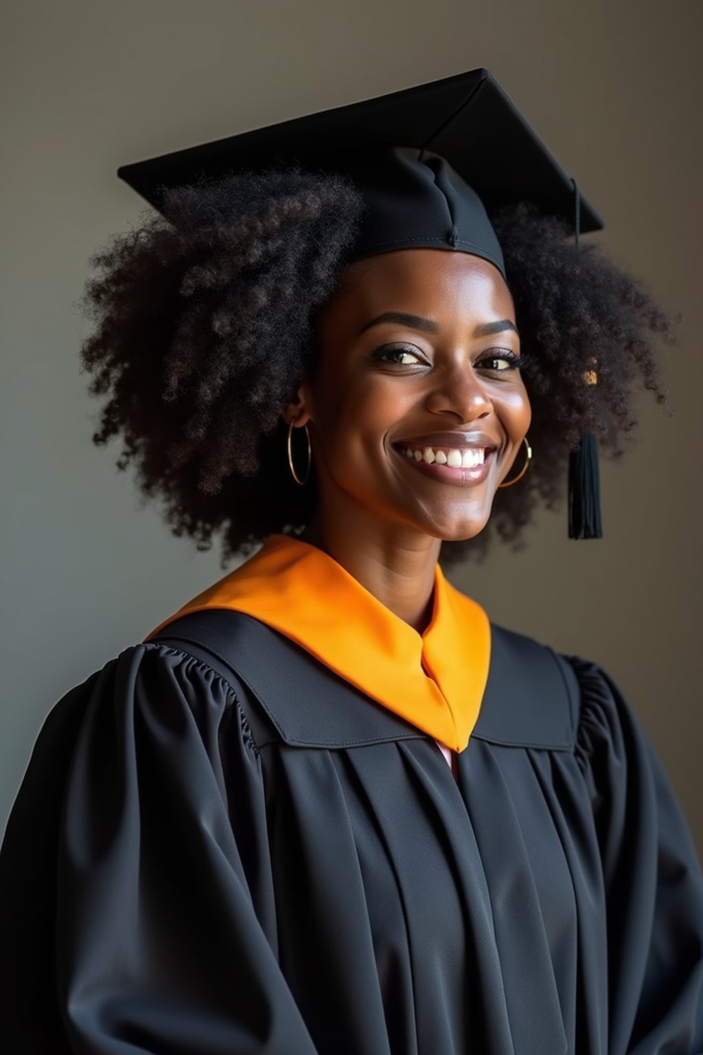 a graduate woman in their academic gown