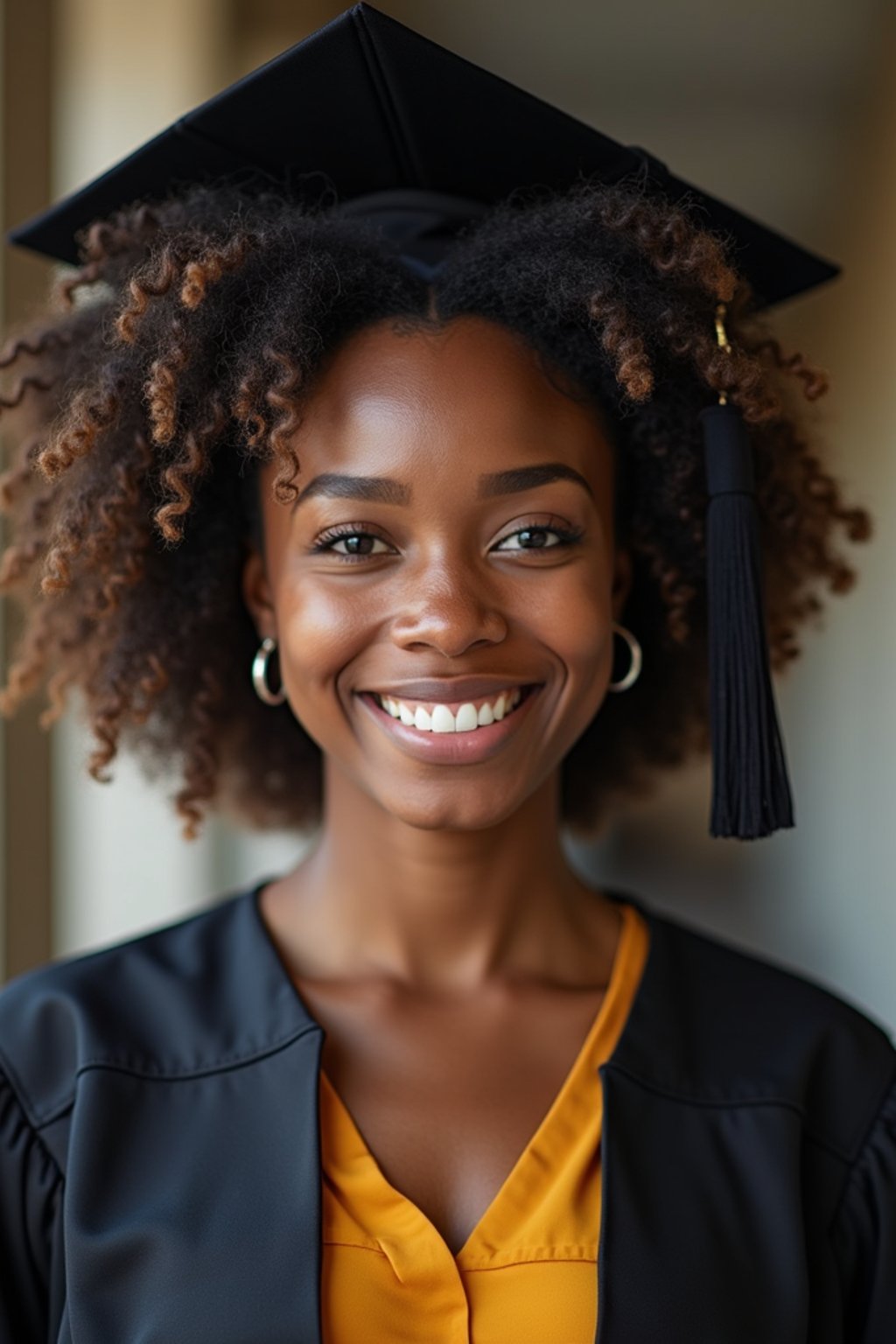 a graduate woman in their academic regalia