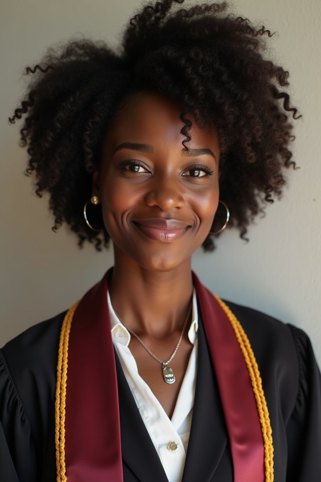 a graduate woman in their academic regalia