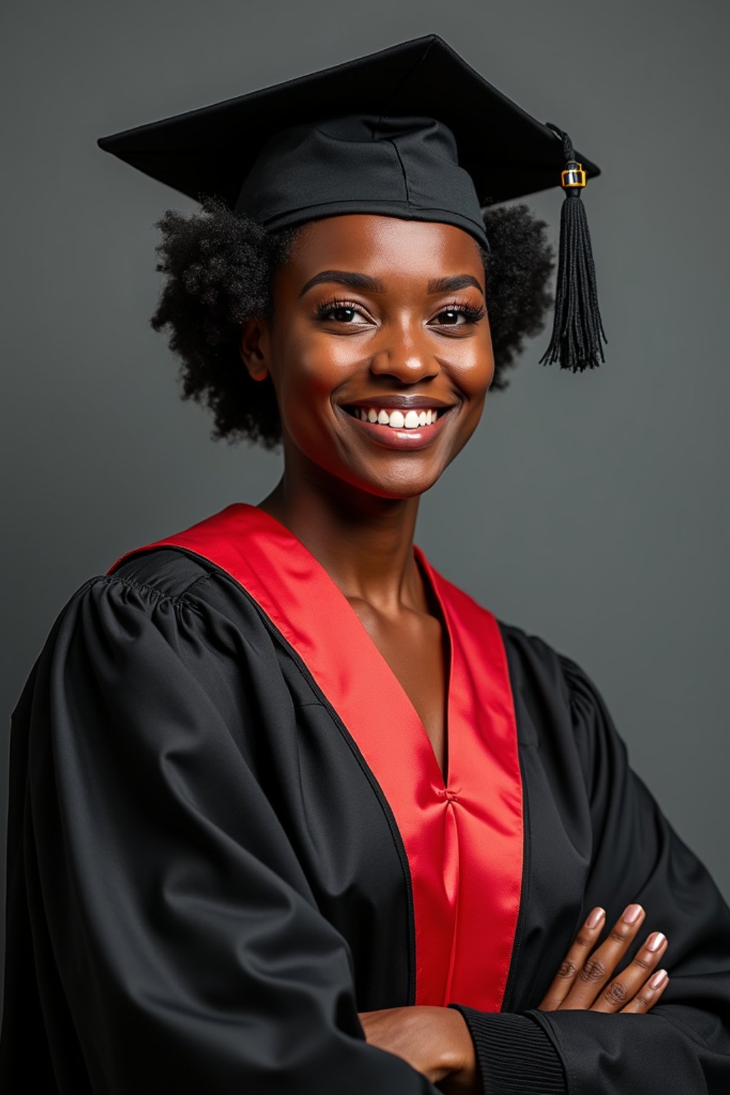 a graduate woman in their academic gown