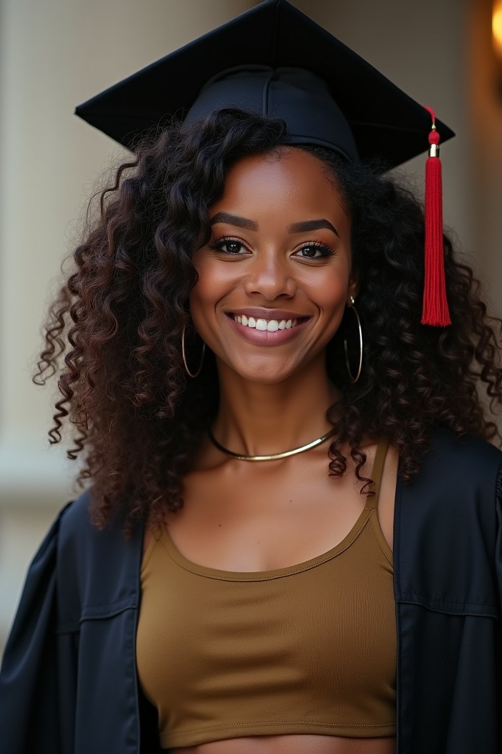 a graduate woman in their academic gown