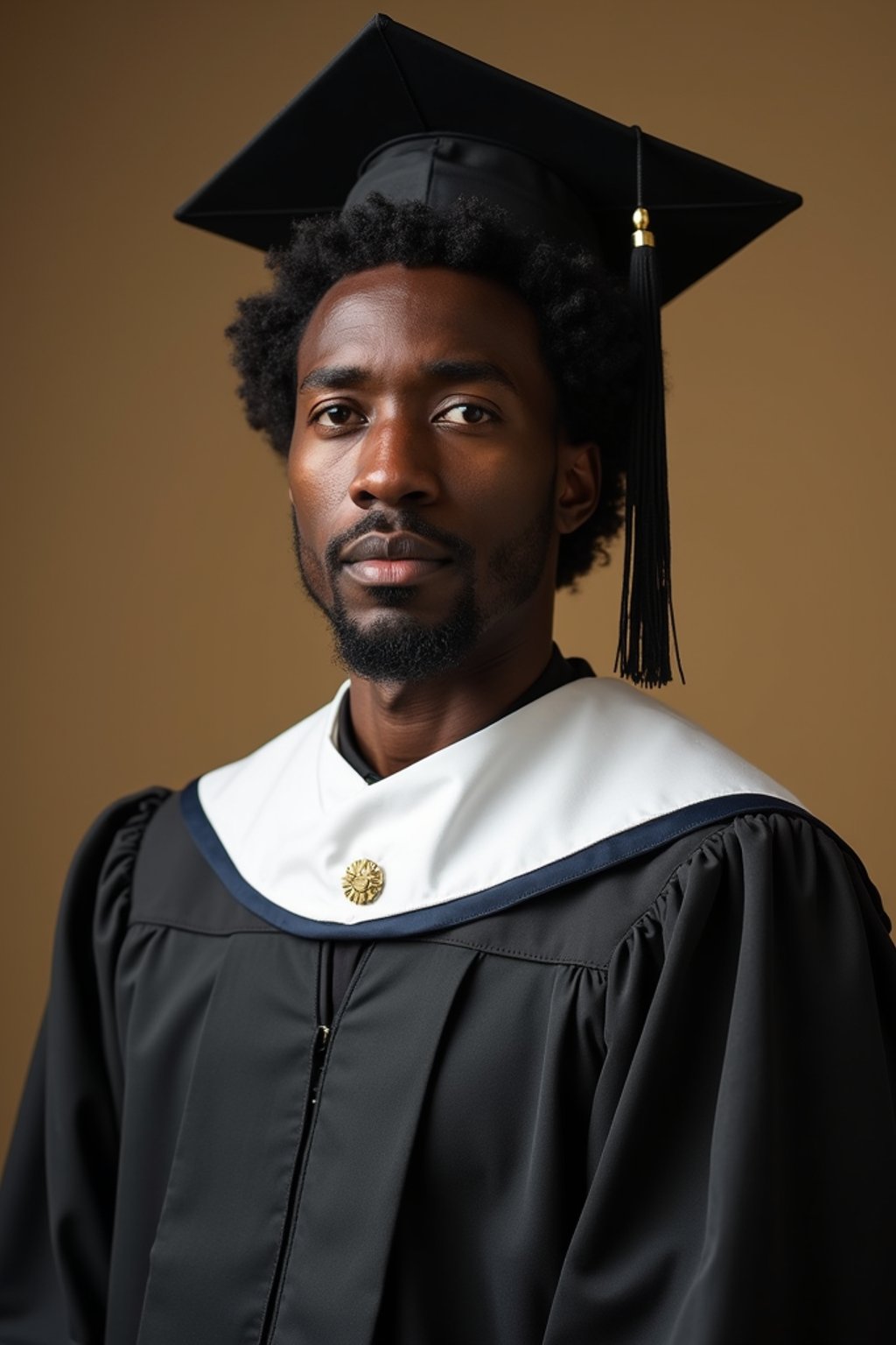 a graduate man in their academic gown