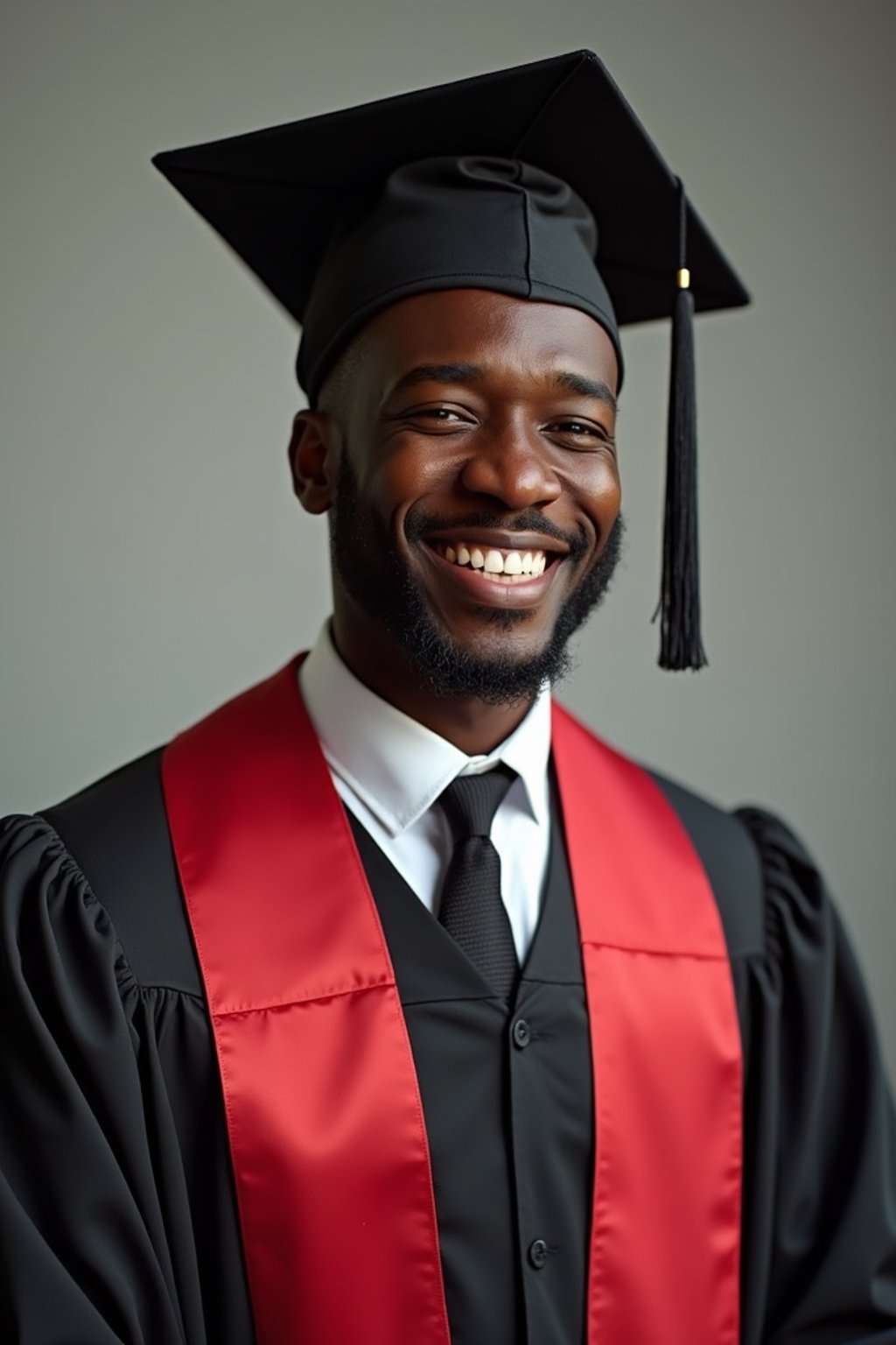 a graduate man in their academic gown