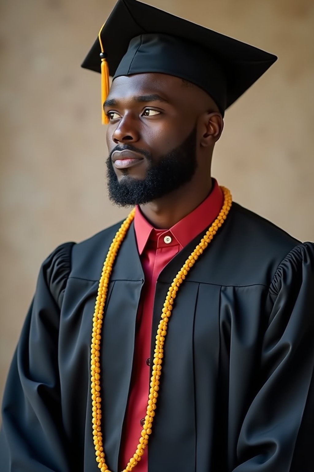 a graduate man in their academic gown