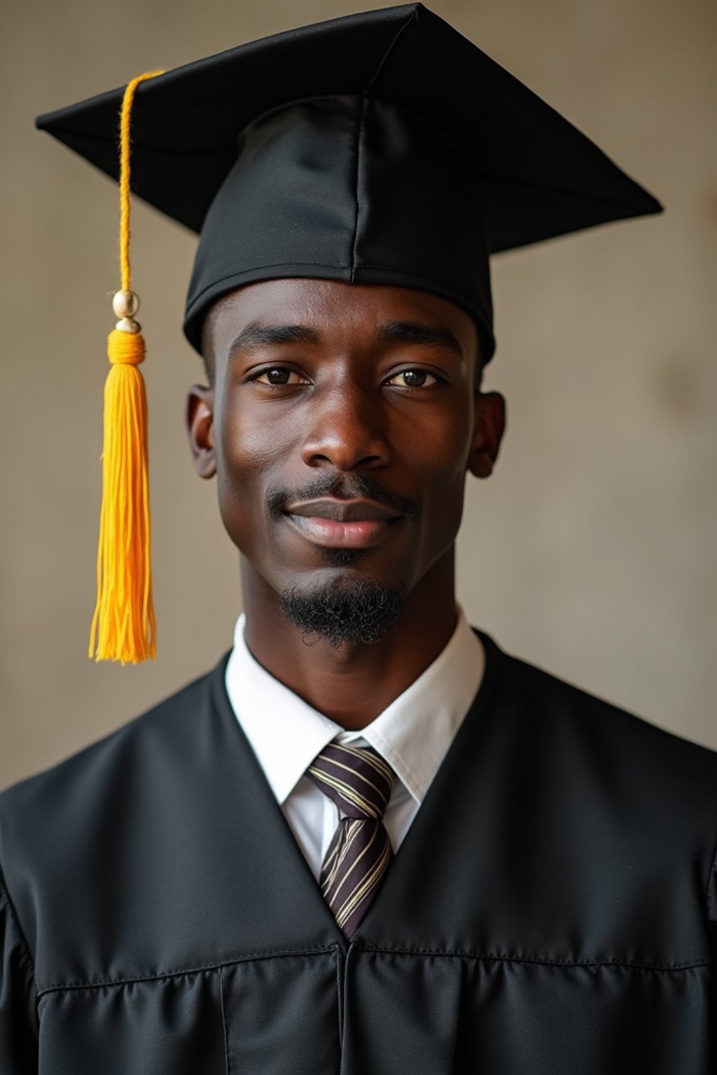 a graduate man in their academic regalia