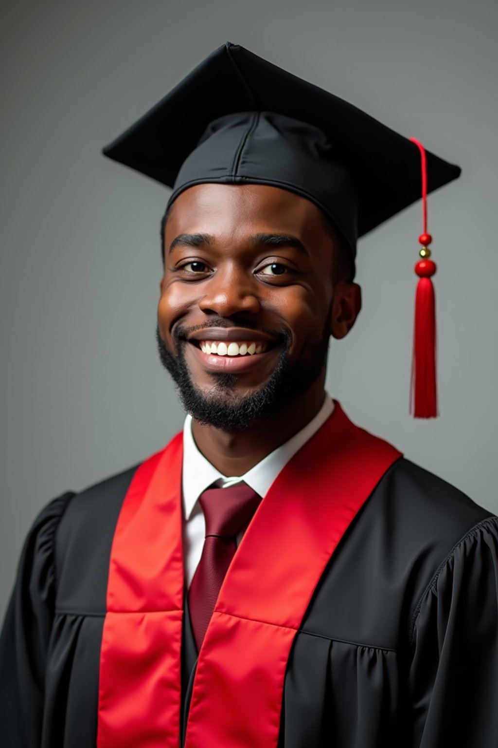 a graduate man wearing their academic regalia