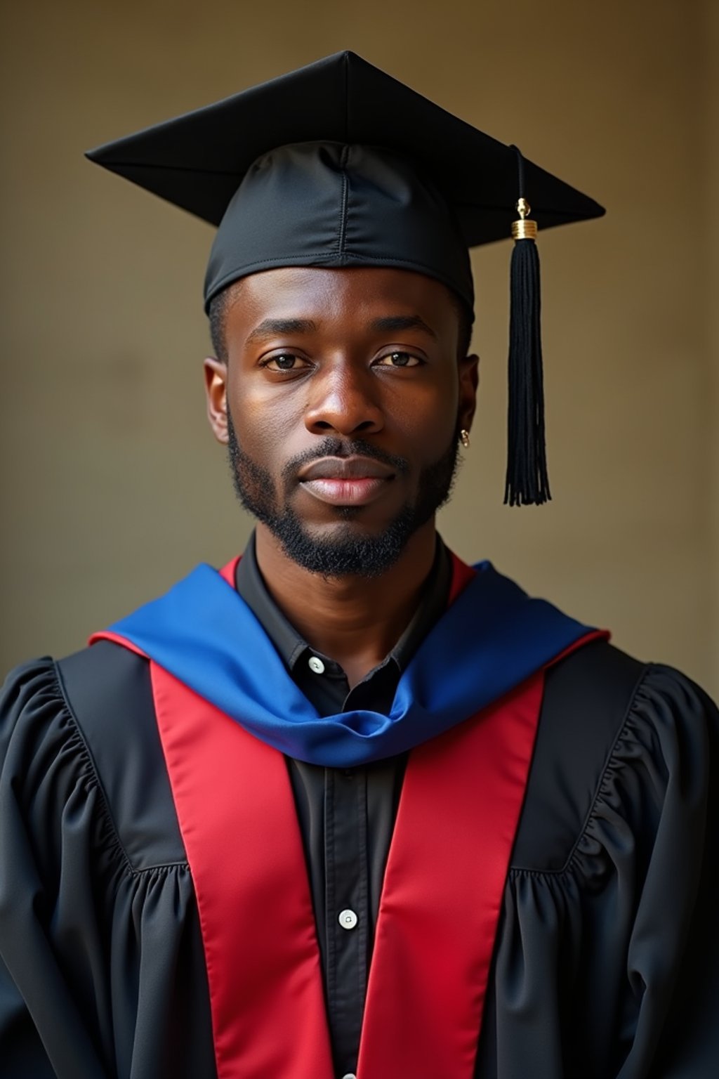 a graduate man in their academic gown