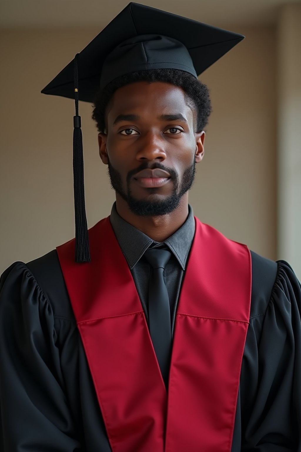 a graduate man in their academic gown