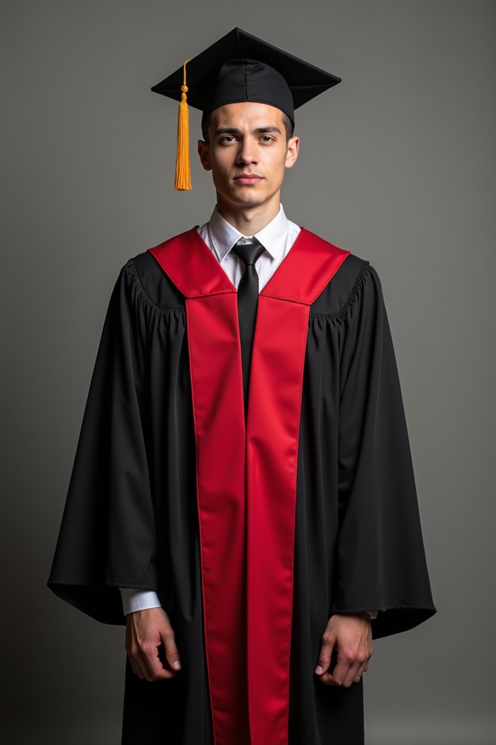 a graduate man in their academic gown