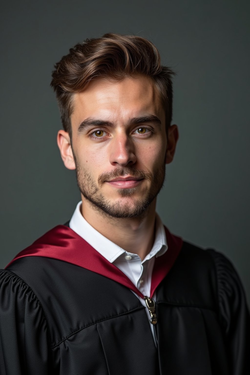 a graduate man in their academic gown