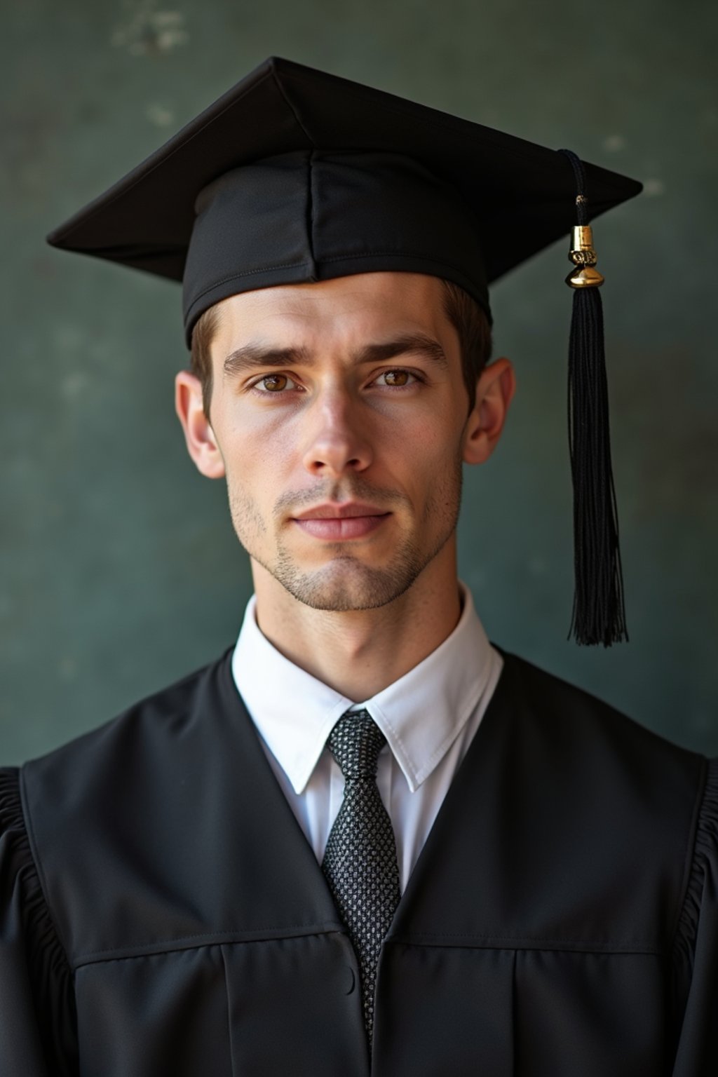 a graduate man in their academic gown