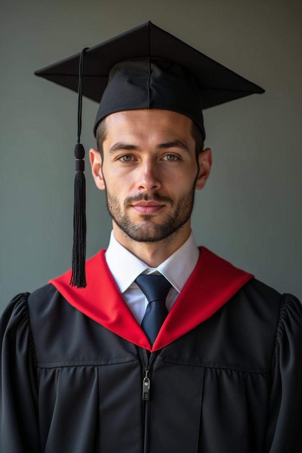 a graduate man wearing their academic regalia