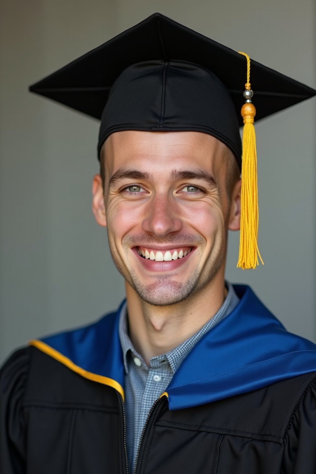 a graduate man wearing their academic regalia