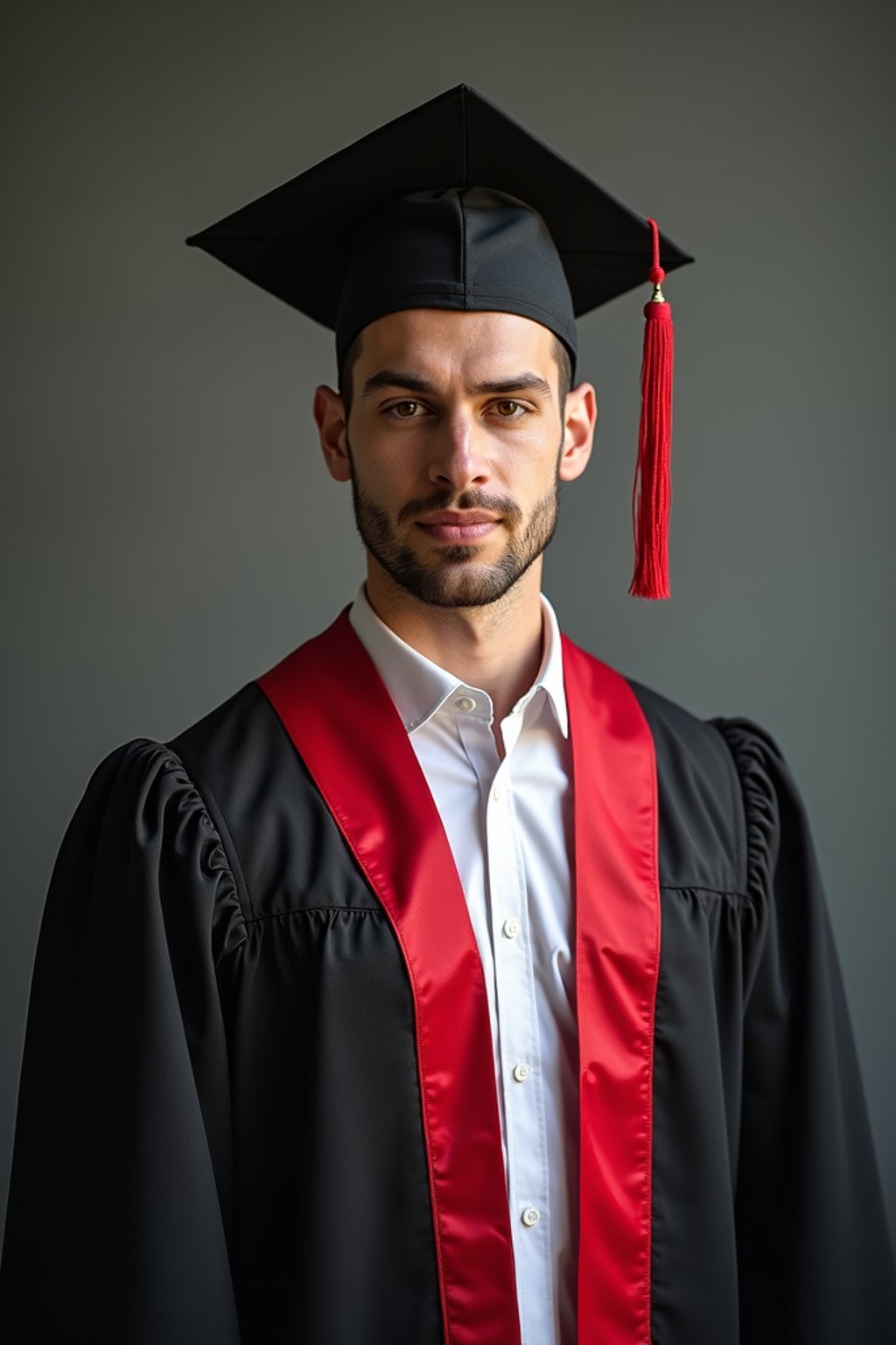 a graduate man wearing their academic regalia