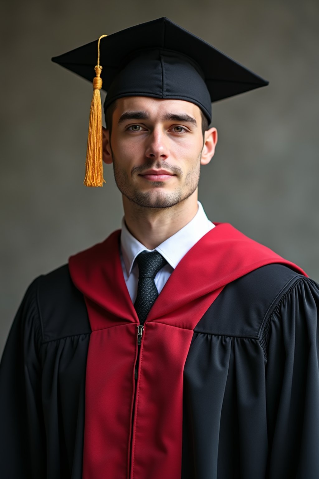 a graduate man in their academic gown