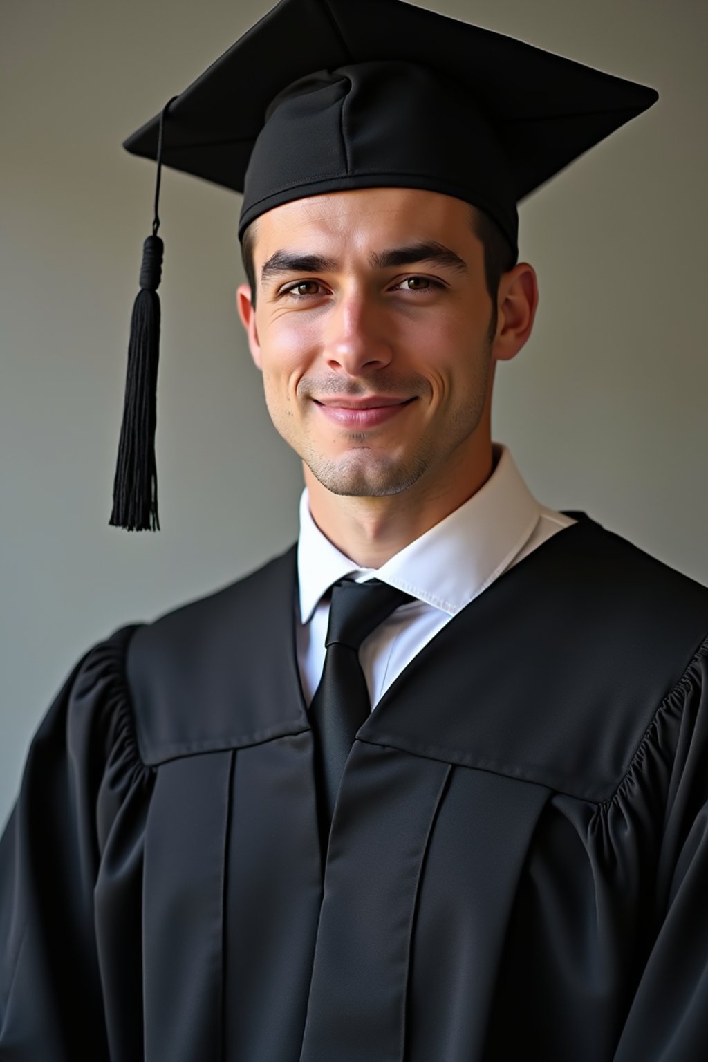 a graduate man in their academic gown