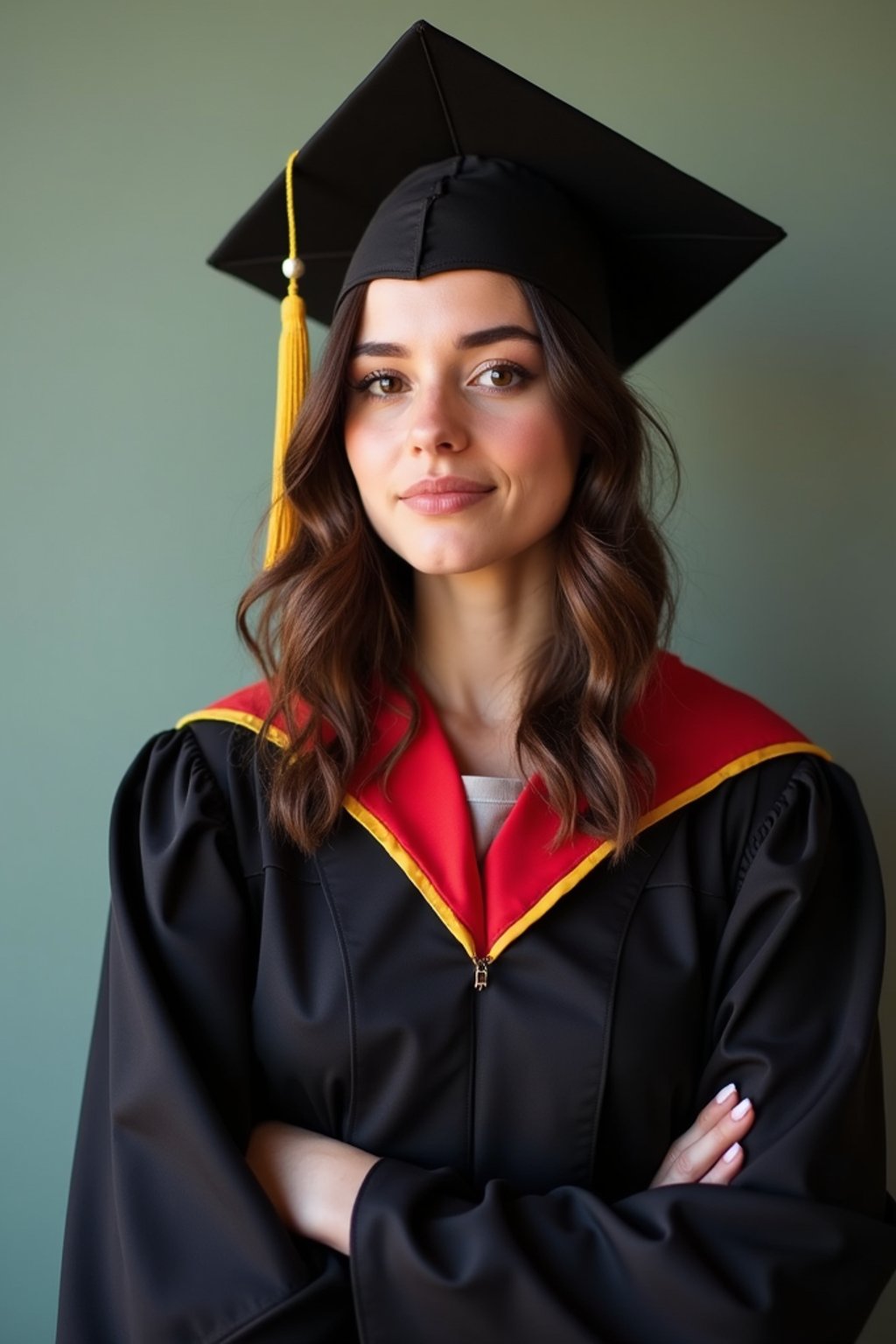 a graduate woman in their academic gown