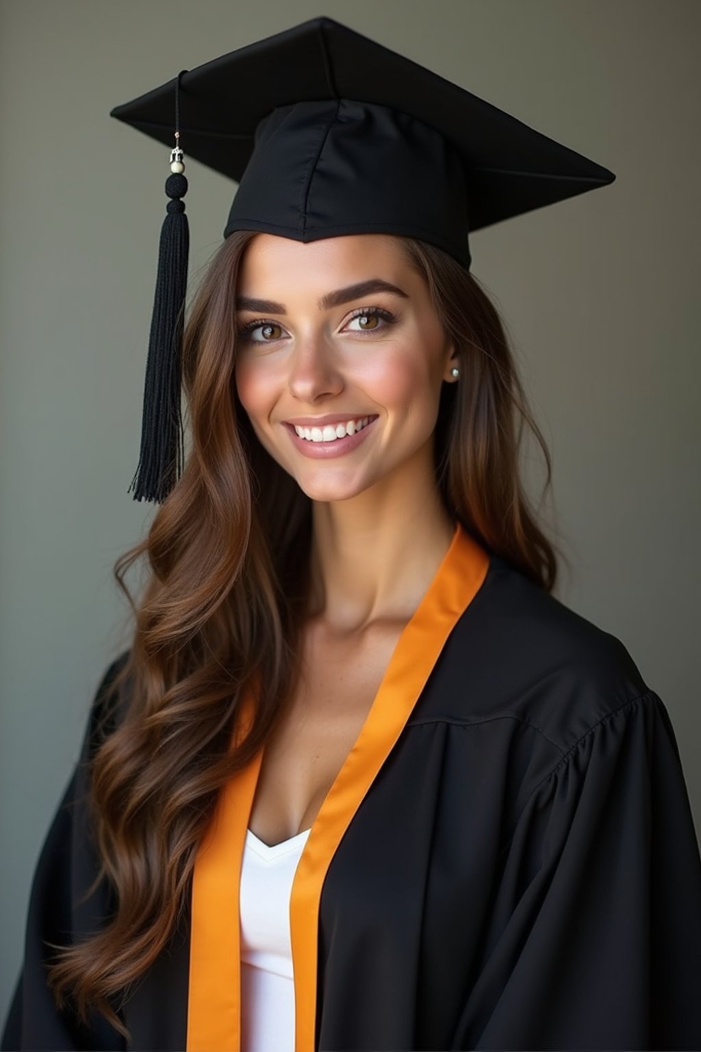 a graduate woman in their academic gown