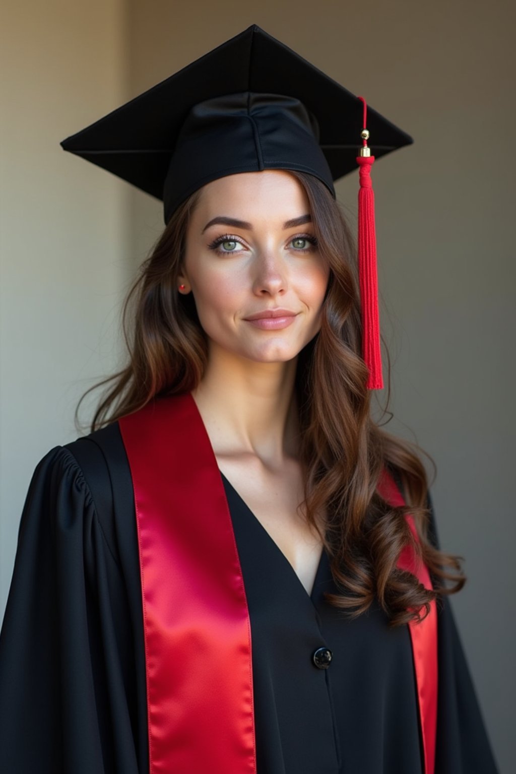 a graduate woman in their academic gown